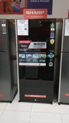 SHARP REFRIGERATOR BIG VETRO JTECH INVERTER PLASMACLUSTER HANYA 9JTAN