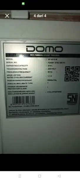 Dijual freezer masih sangat bagus