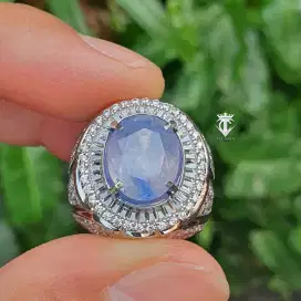 Batu Permata Natural Blue Sapphire SriLanka No Heat 7.97 Ct CGL Memo