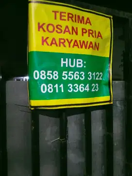 Sewa kos putra/ karyawan