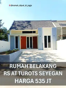 Rumah Dijual belakang RS At Turots di Seyegan Sleman Siap Huni