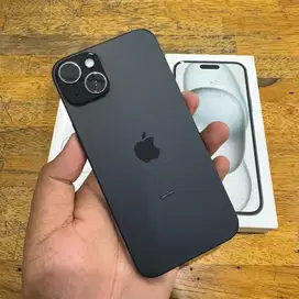 iPhone 15 Plus 128GB Black Fullset Like New Garansi iBox 9 Bulan Lagi