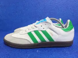 Adidas Samba Putih List Hijau