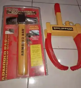 Pengaman kunci gembok Ban dan stir mobil