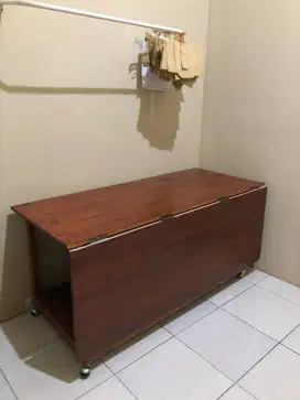 Meja kayu lipat besar & lebar