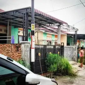 Kanopi rangka Hollo 40x40 galvanis atap seng sepandek