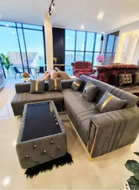 Sofa L estetik murah