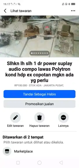 Slhkn plh slh 1 dr power suplay audio compo Polytron lawas kond hdp