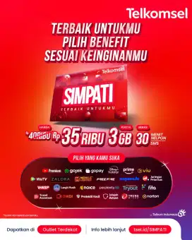 Perdana Telkomsel Simpati 3GB & 5GB