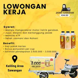 Lowongan penjual keliling pakai motor listrik (perempuan saja)
