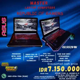 ASUS ROG GL552VW-304 Mulus Terawat [RAM 16GB/SSD 512GB/VGA NVIDIA GTX]