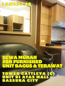 SEWA 2BR FURNISHED TOWER C UNIT DI ATAS MALL APARTEMEN BASSURA CITY