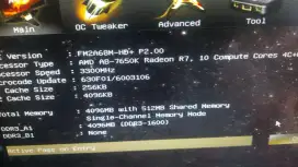 Jual murah mobo pro AMD A8-7650K soket FM2A68M-HD+ normal jaya