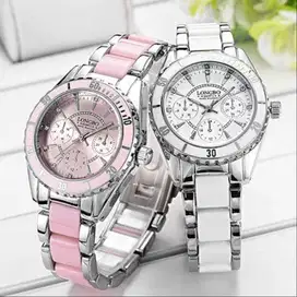 Jam tangan wanita cewek edition ori longbo l80303 white analog keramik
