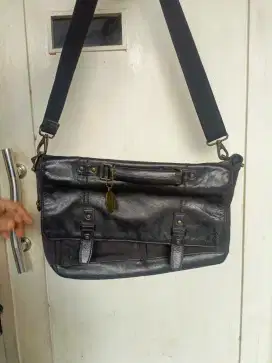 Tas Fossil kulit Original, warna hitam
