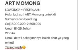 ART MOMONG (Lowongan Pekerjaan)