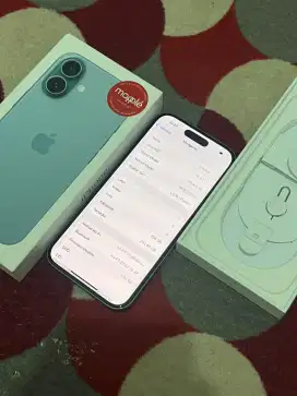 iPhone 16 256gb iBox 
Warna Teal
Batery health 100%
Cc 25x
Fullset