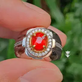 Batu Permata Natural Pinkish Orange Sapphire Tanzania 1.33 Ct CGL Memo
