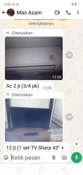 Jual AC merek Daikin 3/4pk