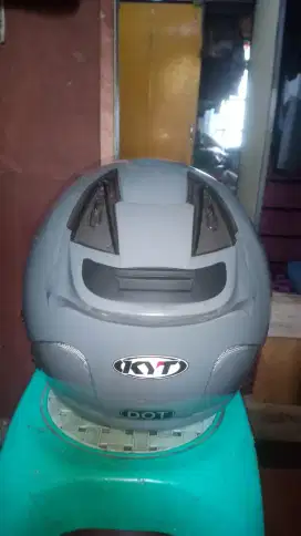Helm Half Face Galaxy Flat-R Gorilla Grey Glossy Double Visor