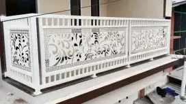 Railing balkon minimalis, railing tangga
