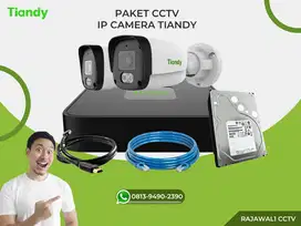 Paket CCTV 4 Kamera IP Camera Tiandy 2MP FullHD + Audio Include Pasang