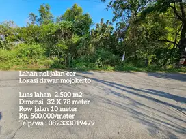 Termurah tanah plot gudang dawar mojokerto