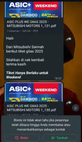 Jual tiket pameran mobil Gaikindo