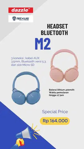 Headset bluetooth rexus M2