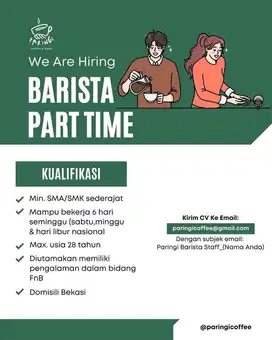 Barista part time/full time