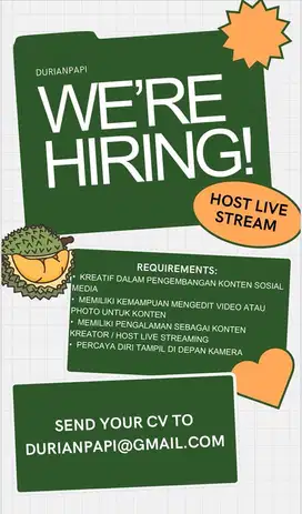 HOST LIVE STREAMING / CONTENT CREATOR