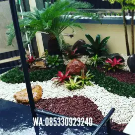 Jasa pembuatan taman, kolam koi, batu carport dll