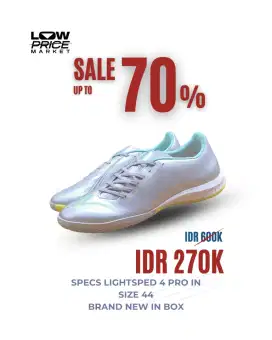 Sepatu Futsal Specs Lightspeed 4 Pro IN Grey