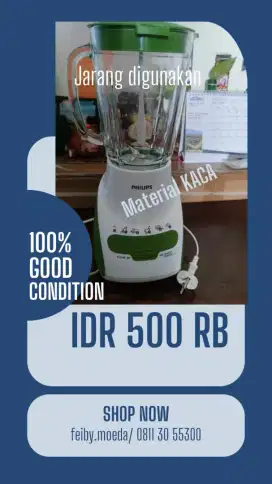 Philips Belender Kaca HR 2116  Viva Edition