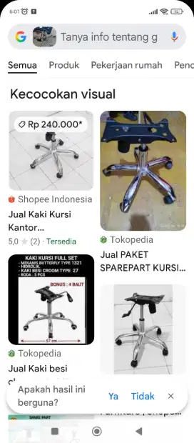 Sparepart KAKI KURSI gaming direktur