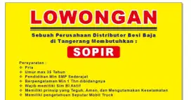 Lowongan Kerja driver