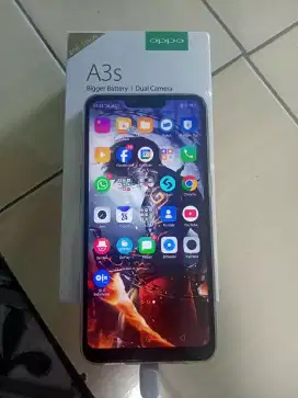 Jual aja Oppo A3s RAM 6/128GB baru 1bulan nominus fullset