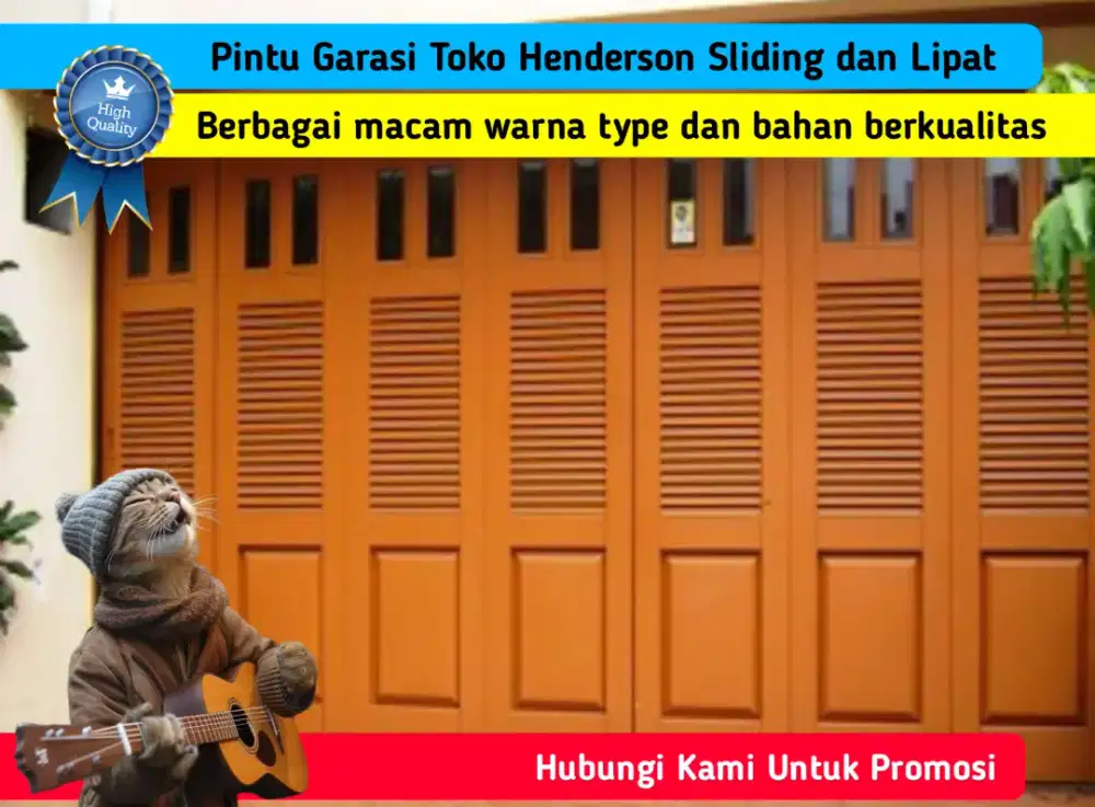 Pintu Garasi Toko Henderson Sliding dan Lipat Harga Promosi