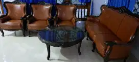 1 Set kursi tamu kayu jati