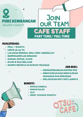 Lowongan kerja  Full-time/ Part-time