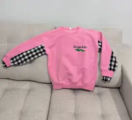 (KIDS) sweater anak crocodile pink Size 150 LD 44cm #CITT609 #lovecitt