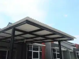 Kanopi canopy partisi pintu almini atap galvalum renovasi bangunan