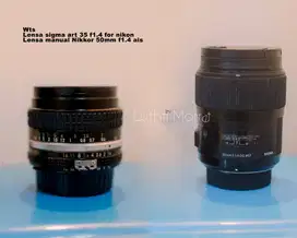 LENSA SIGMA ART 35MM F1.4 FOR NIKON & LENSA MANUAL NIKKOR 50 F1.4 AIS