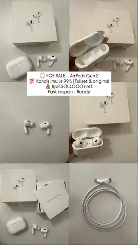 Sale ! Airpods Gen2 kondisi mulus