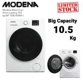 TERMURAH! MODENA Front Loading Kapasitas Besar 10.5 Kg INVERTER WF1030