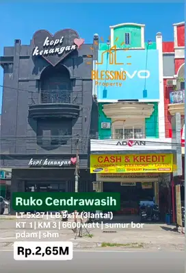 ruko poros jl cendrawasih daerah ramai