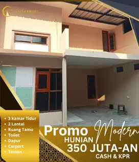 Rumah 2 lantai akses strategis dekat jalan utama mulai dari 350 jutaan