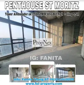 Murah Jrg ada Dijual penthouse ST MORITZ 259m2,high ceiling 5,5m,RTF,