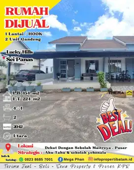 Dijual Rumah Hook 1 lantai full Renovasi di Lucky Hills Sei Panas