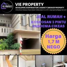 Dijual Rumah Siap Huni Cikeas Bogor Bonus Kos Kosan